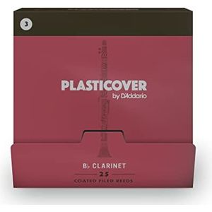 Plasticover door D'Addario Bb klarinet riet, sterkte 3.0, 25-Pack