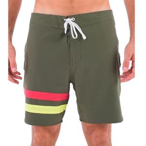 Phantom-Eco Block Party Boardshorts, 45,7 cm, Charcoal Fern 2, 42