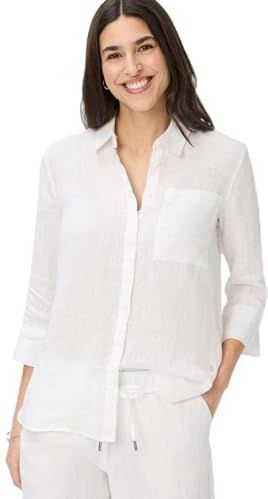 Blouse - Effen - Linnen - Driekwart Mouw