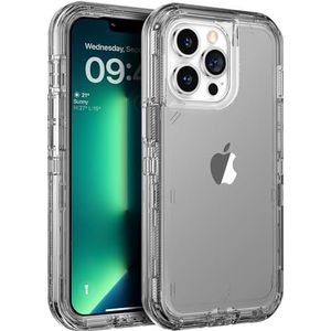 ORIbox Hoesje compatibel met iPhone 13 Pro Max en 12 Pro Max, zwaar belastbaar, schokbestendig, anti-val doorzichtig hoesje