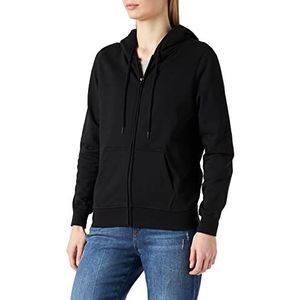 Build Your Brand Basic hoodie met ritssluiting voor dames, zwart, 3XL