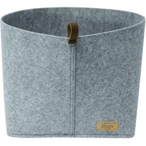 WENKO Feli L, opbergbox met opstaande rand, box voor de lade in Scandinavisch design, ideaal voor keuken, hal of badkamer, gemaakt van 100% polyester, 30 x 19 x 18 cm, grijs