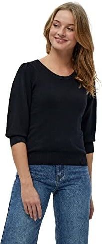 Peppercorn - Tana - Gebreide Trui - Zwart - 3/4 Mouwen