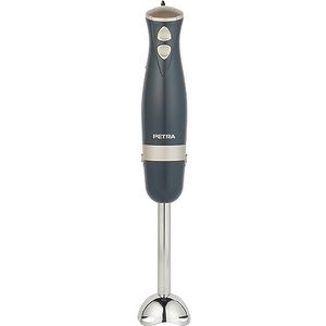 Petra PT5612BGRYVDE Hand Blender - Stainless Steel Rod & Blade Electric Stick Blender, 2 Speeds, Detachable, Compact, Immersion Blender For Soups, Smoothies, Sauces, Baby Food, 600 W, Grey & Gold