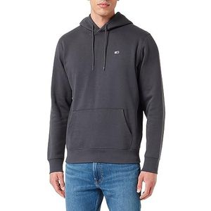 Tommy Jeans TJM Regular Fleece Hoodie voor heren, nieuwe houtskool, S