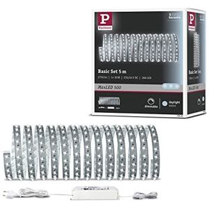 Paulmann 70605 Functie MaxLED 500 basisset 5m daglicht wit 28W 230 / 24V 60VA zilver 70605 LED strip licht strip licht buis licht