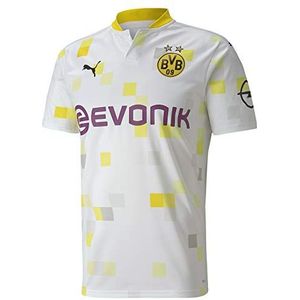 PUMA Herren, BVB THIRD Shirt Replica SS w/Evonik w/o Opel T-shirt, Weiß, 3XL