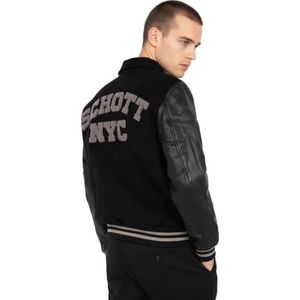 Schott NYC Jas voor heren, zwart/zwart., L