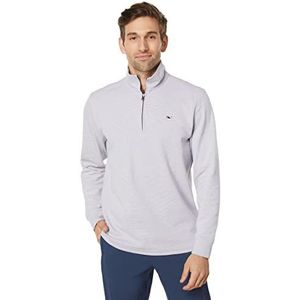 vineyard vines Saltwater trui met kwartrits voor heren, Graniet, S
