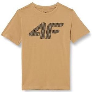 4F JUNIOR T-shirt M1115 beige 140 voor kinderen, Beige, 140