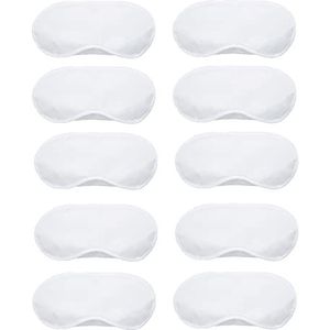 WIZBIOTECH Slaapmasker, oogmasker om te slapen, verpakking van 100% echt natuurlijk, met verstelbare riem, oogslaapbescherming voor yoga, reizen, blokkeert licht (wit)
