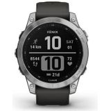 GARMIN Fenix 7, GPS Multisport Smartwatch, 1,3-inch Display, Garmin Pay, 40+ Sport-apps, muziek, waterbestendig sporthorloge, tot 18 dagen batterijduur, zilver en grafiet