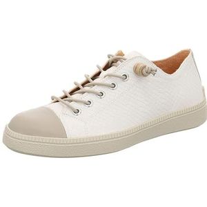 Think TURNA voor dames, chroomvrij, gelooid, duurzaam uitneembaar voetbed, sneakers, Bianco/Combi 1010, 35,5 EU, Bianco Combi 1010, 35.5 EU