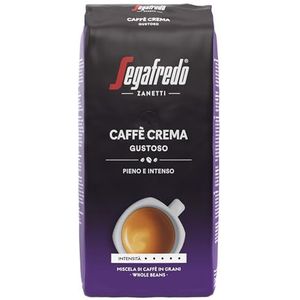 Segafredo Zanetti Caffè Crema Gustoso - hele boon (1 kg verpakking) - geschikt voor Caffè Crema - lange en donker geroosterde koffiebonen, volle en intense smaak