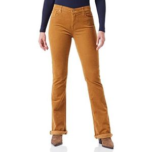 7 For All Mankind Dames Bootcut Corduroy Corduroys, Geel, Regular