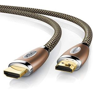 CSL - 1m Premium HDMI-kabel 2.1 UHD II 8k - High Speed met Ethernet - HDMI 2.1 2.0 1.4a - 8K Ultra HD II 4320p - kabel 3-voudig afgeschermd - 3D ARC CEC - koper design