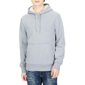 Amazon Essentials Heren Sherpa-gevoerde pullover hoodie sweatshirt, lichtgrijs Heather, Large
