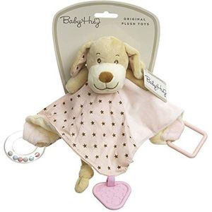 Adora 9838 Little Soft Pink Puppy Comforter en Rammelaar met Easy-Bite 35 cm, meerkleurig