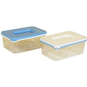 BigBuy Home Lunchbox rechthoekig 0,4 l, meerkleurig, 13 x 8,5 x 5,5 cm