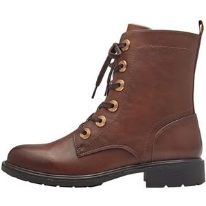 Jana Dames Lace Boot Flat 8-25277-43 Modelaarzen, cognac, 42 EU Breed