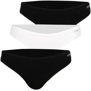 Athena My Petits Prix, set van 3 slips, dameslingerie, zwart/wit/zwart, S