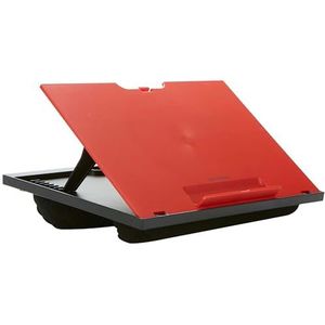 Mind Reader Lap Desk Laptopstandaard, Bedlade, inklapbaar, kussen, draagbaar, slaapzaal, kunststof, 37,5 cm L x 28,5 cm B x 18,5 cm H, rood