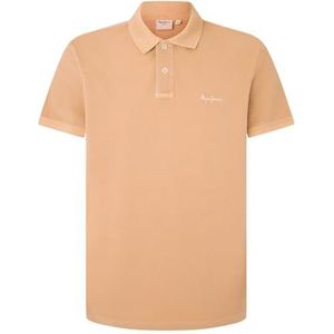 Pepe Jeans Nieuw Oliver Gd poloshirt voor heren, Bruin (Kaki Beige), S