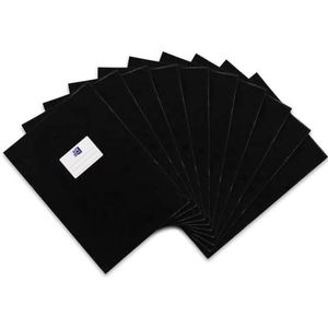 Oxford A4 boekenkaft met etiket, zwart, 10 stuks