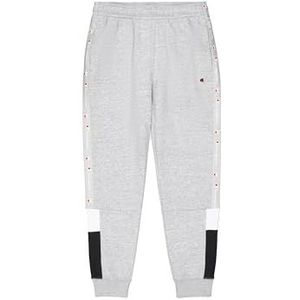 Champion Legacy Retro Sport (220335) - Soft Compact Poly Fleece Rib Cuff Joggingbroek, Grijs, XL Heren FW24, grijs gemêleerd (Noxm/Nny/Wht), XL