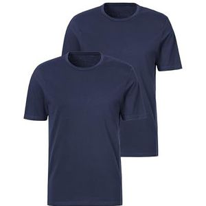 s.Oliver Heren T-shirt in verpakking van 2 stuks, 2 x marineblauw, S