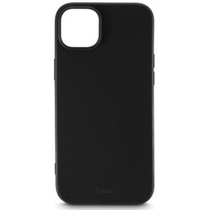 Hama Hoes voor iPhone 15 (telefoonhoes, schokbestendig, krasbestendig, elegante beschermhoes voor achterzijde, zacht, dun, zacht oppervlak, draadloos opladen compatibel) zwart