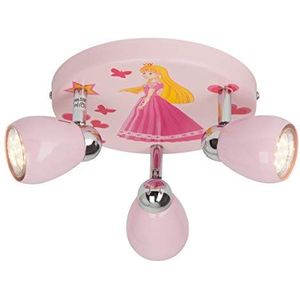 BRILLIANT lamp Princess LED spot rondel 3flg roze | 3x LED-PAR51, GU10, 3W LED reflectorlampen inbegrepen, (250lm, 3000K) | Schaal A ++ tot E | Hoofden draaien