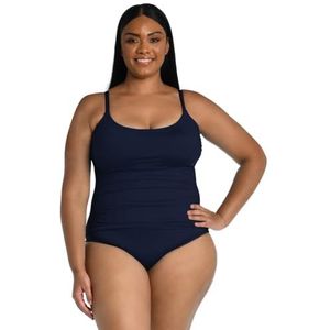 La Blanca Hipster-zwembroek voor dames, met plooien, bikinibroekje, indigo/mandala-droom, 46 Grote maten