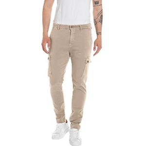 Replay Heren Slim fit Cargo Jeans Jaan Hypercargo Color, 225 Coffee Cream, 28W x 32L
