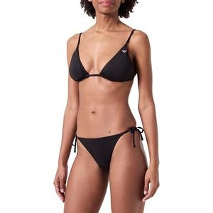 Emporio Armani Braziliaanse bikiniset met driehoek en string voor dames, Zwart, M