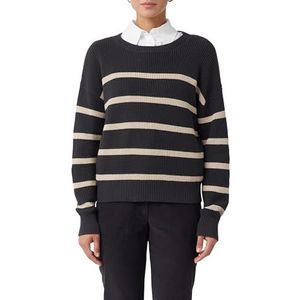 comma - Strickpullover - Gestreepte Trui - Katoen