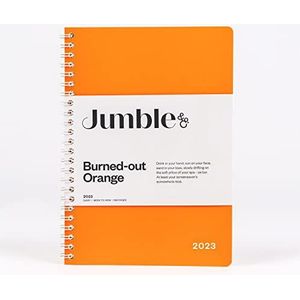 Jumble Convo A5 Week to View Wiro Bound 2023 Dagboek Burned Out Orange - Wekelijks dagboek met stippellijnen, JCVBCC-544/23