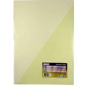 EXXO by HFP 34553 10 aanbieding/inlegmap A4 met visitekaartjesvak aan de voorkant, transparant geel