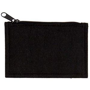 BigBuy Accessories 144113 dames portemonnee, zwart, 11 x 7,5 x 0,6 cm