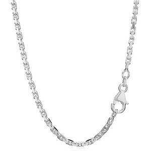 NKlaus 55cm stevige ankerketting collier 925 zilver ketting diamant 2,00mm breed 8951