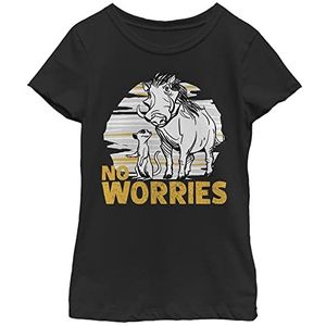 Disney meisjes Lion King - No Worries Club T-shirt T-Shirt Zwart S