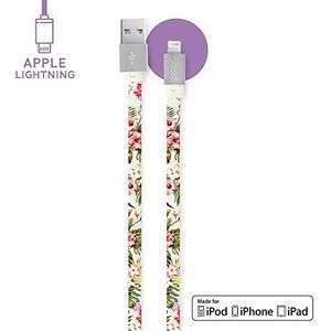 Gocase Floral iPhone oplaadkabel | Lightning-kabel - 1M [Apple MFI-gecertificeerd] geschikt voor iPhone XS Max XS XR X 8 8 Plus 7 7 Plus 6s 6 6 Plus 5 5S SE | iPad Pro/Air