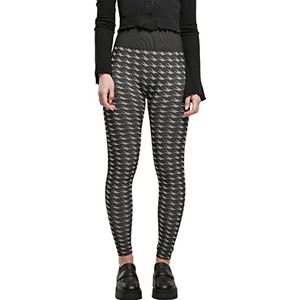 Urban Classics Dames Broek Naadloze leggings voor dames, blackhoundstooth, L-XL