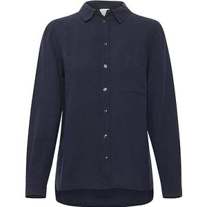 Part Two Dames T-shirt Button Up Regular Fit lange mouwen shirt kraag, Nachthemel, 34