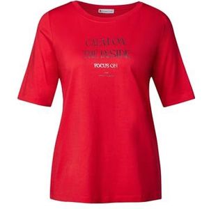 STREET ONE - T-shirt - Glory Red - Belettering - Regular Fit