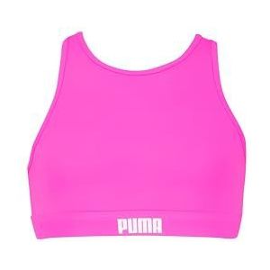 PUMA Swim Girls Racerback Bikini Set 1P, fluor-roze, 140 cm