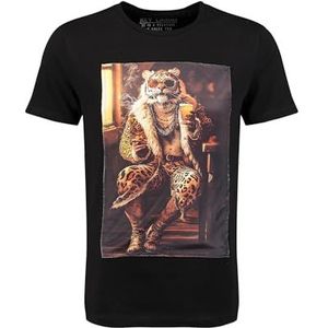 Key Largo - Shirt - Bruin - Pimp Tiger - Kwartmouw - Slanke Pasvorm