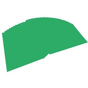 folia 6454 - gekleurd papier smaragdgroen, DIN A4, 130 g/m², 100 vellen, voor het knutselen en creatief vormgeven van kaarten, vensterafbeeldingen en voor scrapbooking