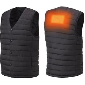 Woozoo® by Ohyama, Verwarmd jas / verwarmd vest, Licht en dun voor maximaal comfort, 4 verwarmingsniveaus van 38°C tot 53°C, Voor heren maat M - Heated Vest HW - Zwart