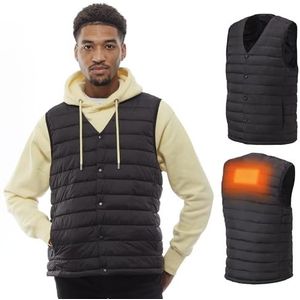 Woozoo® by Ohyama, Verwarmd jas / verwarmd vest, Licht en dun voor maximaal comfort, 4 verwarmingsniveaus van 38°C tot 53°C, Voor heren maat M - Heated Vest HW - Zwart